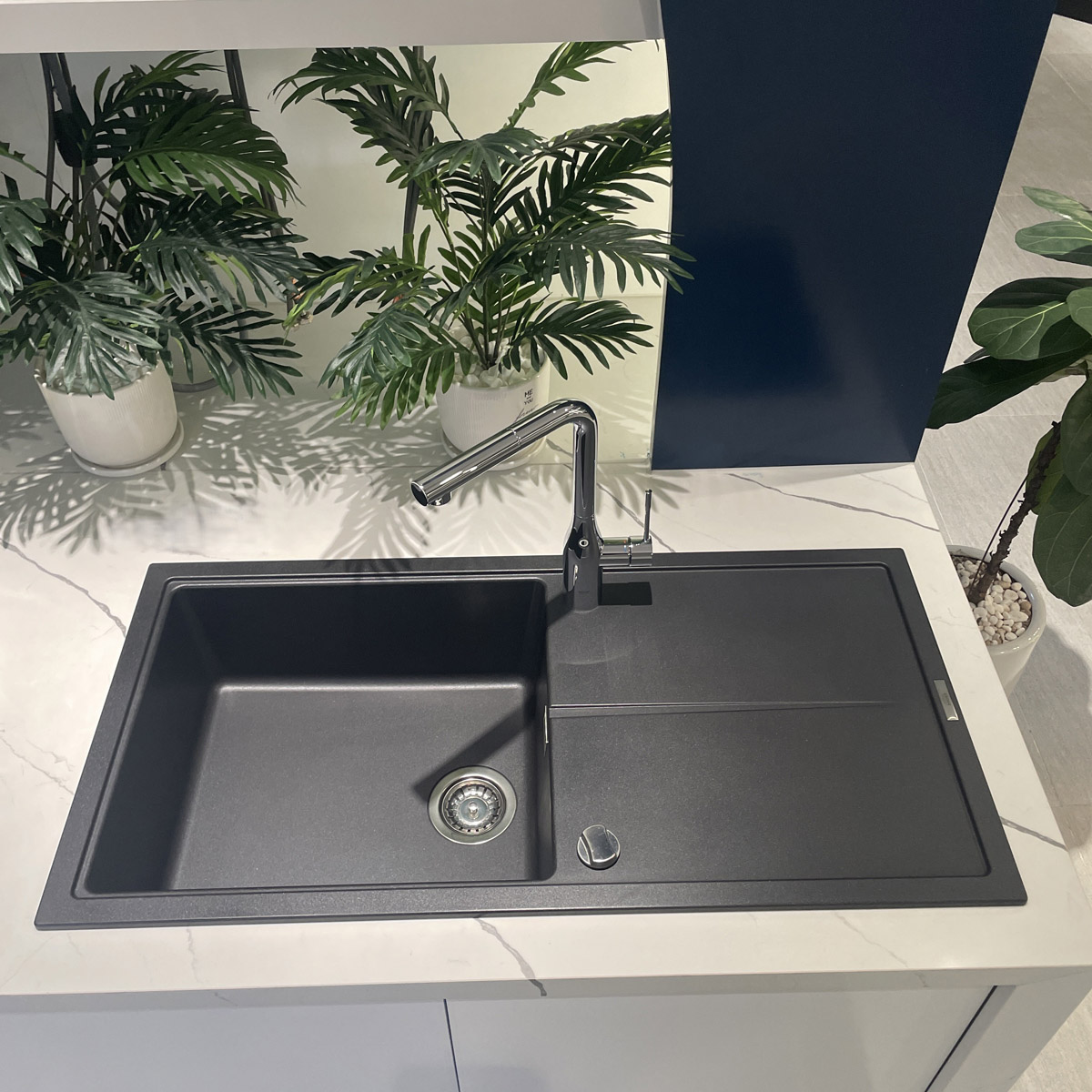 Chậu rửa chén 1 hộc Composite cánh trái K400 GROHE 31641AP0 - 11