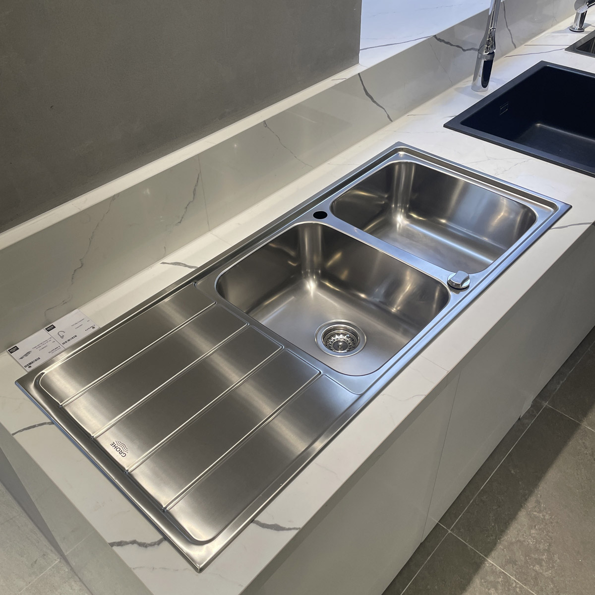 Chậu rửa chén 2 hộc cánh trái K500 GROHE 31588SD1 - 6