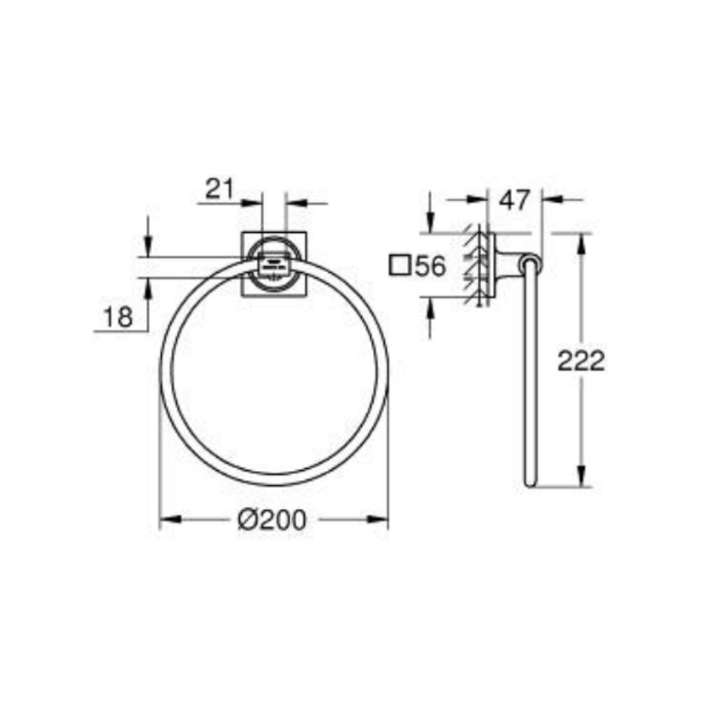 Vòng treo khăn Allure GROHE 40339DA1 - 2