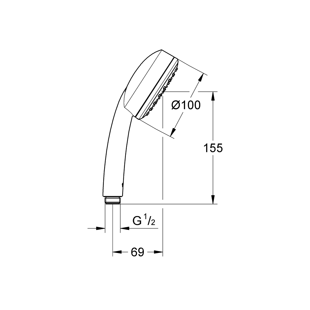 Tay sen tắm 1 chế độ Tempesta Cosmopolitan 100 GROHE 26082001 - 2