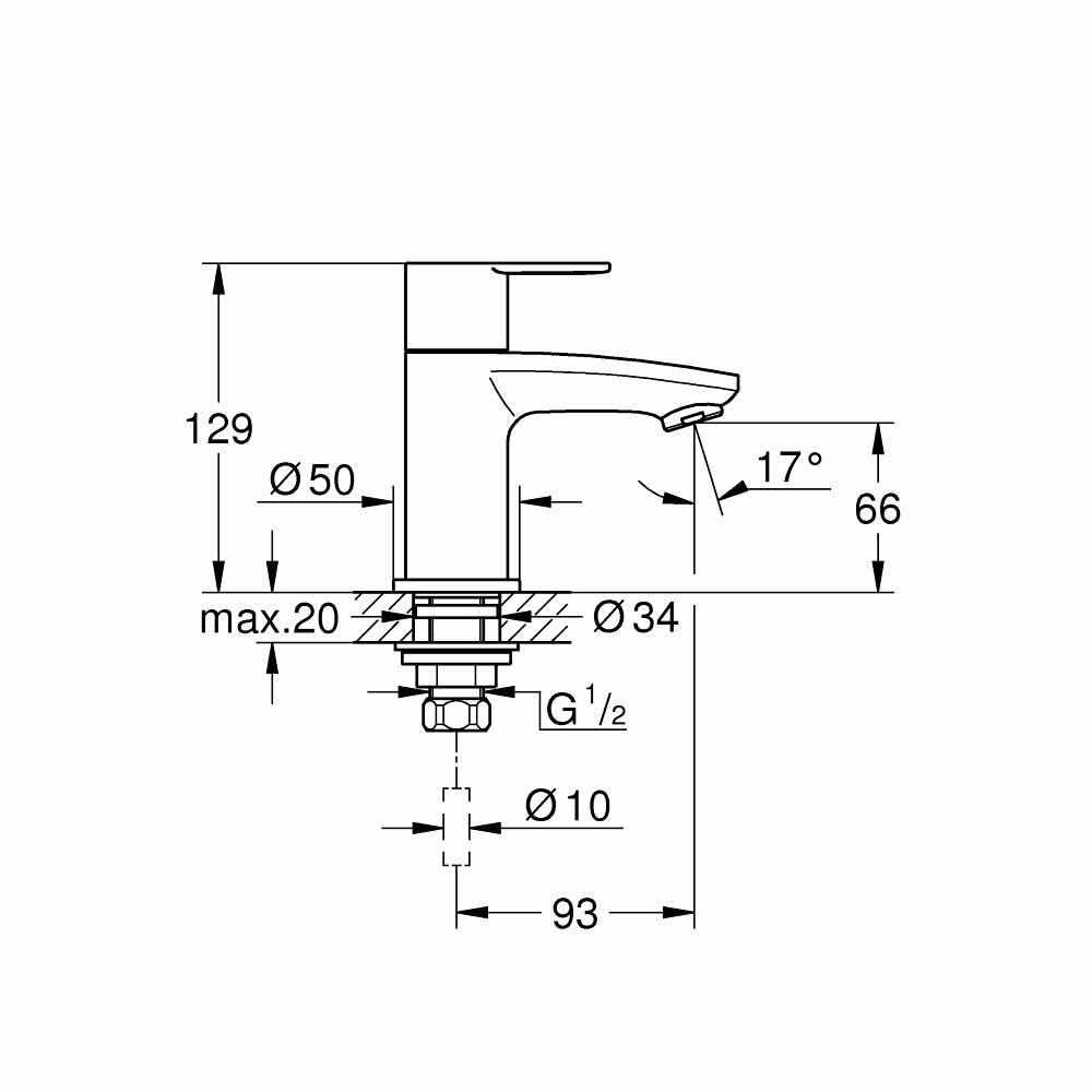 Vòi chậu Eurostyle Cosmopolitan GROHE 23039002 - 2