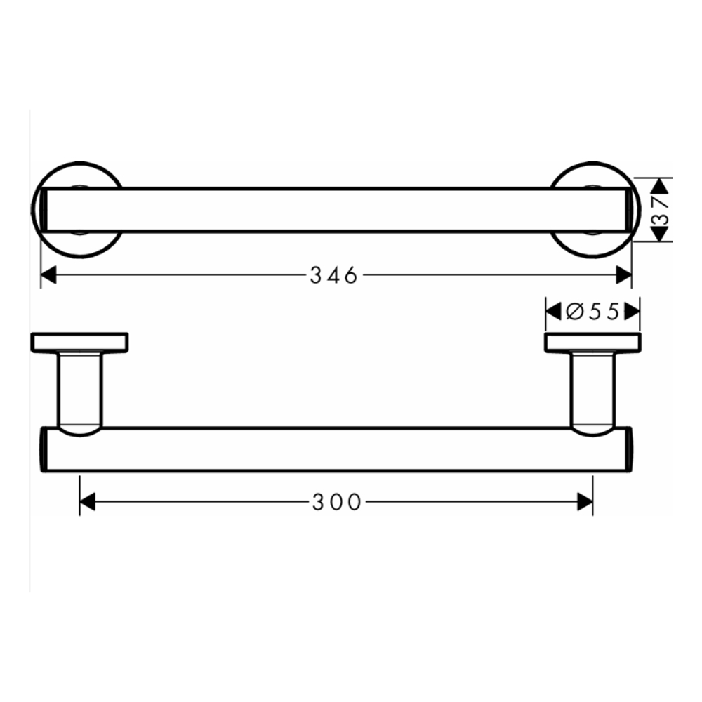 Thanh tay vịn Hansgrohe 41713000 Logis Universal