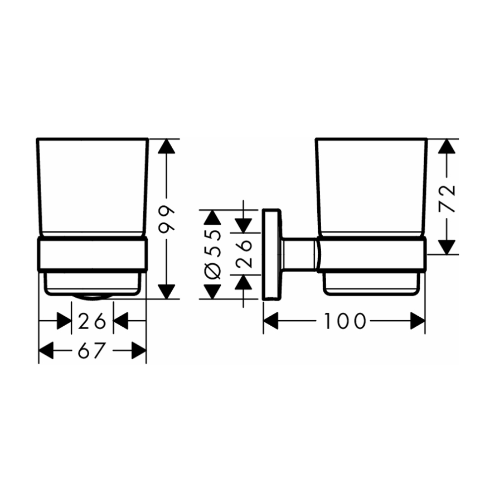 Kệ đựng ly Hansgrohe 41718000 Logis Universal - 2