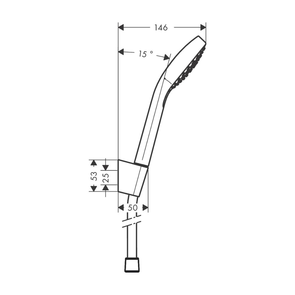 Tay sen tắm Hansgrohe 26413400 Croma Select E (3 chế độ) - 2