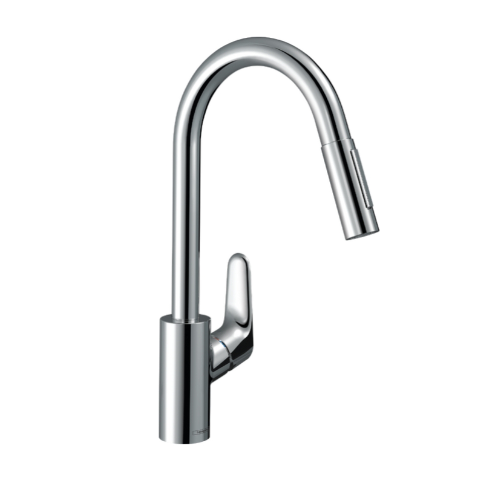 Vòi rửa chén nóng lạnh Hansgrohe 73880000 HG Focus M41 240 dây rút