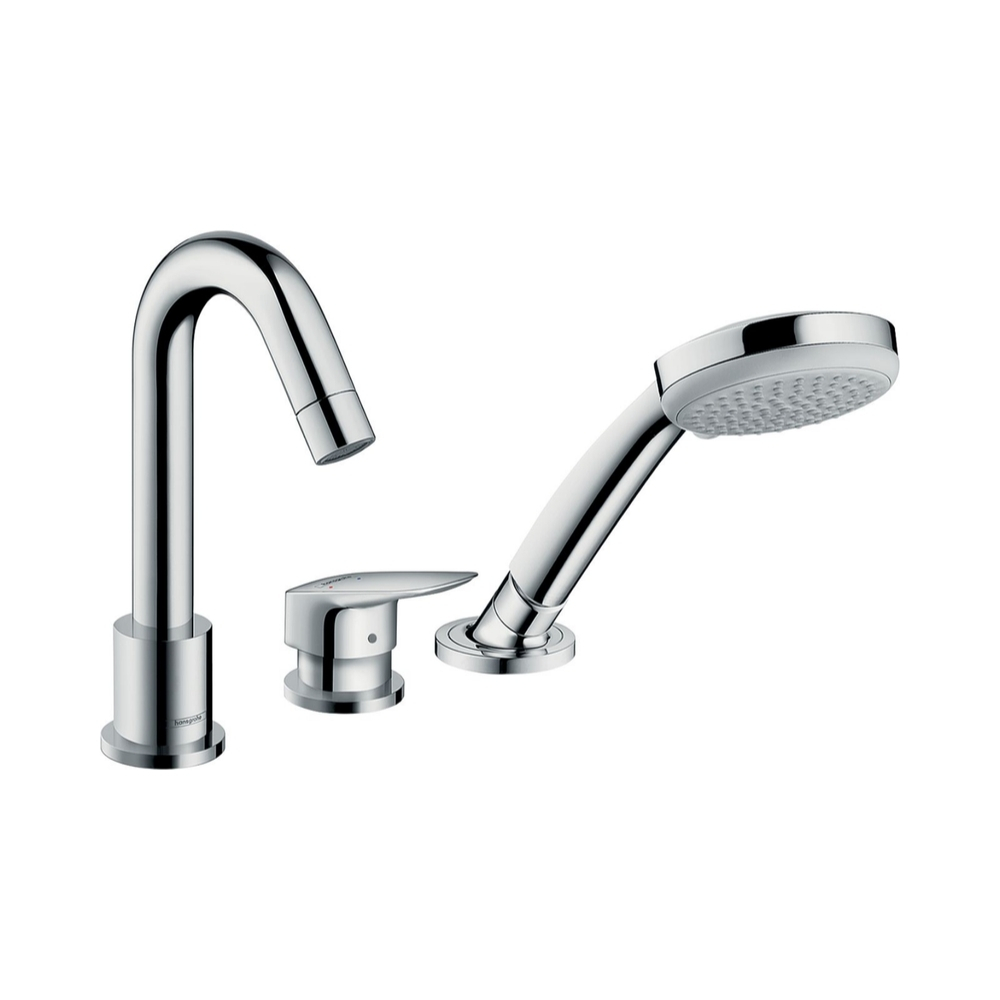 Vòi bồn tắm nóng lạnh Hansgrohe 71310000 Logis (3 lỗ có tay sen)
