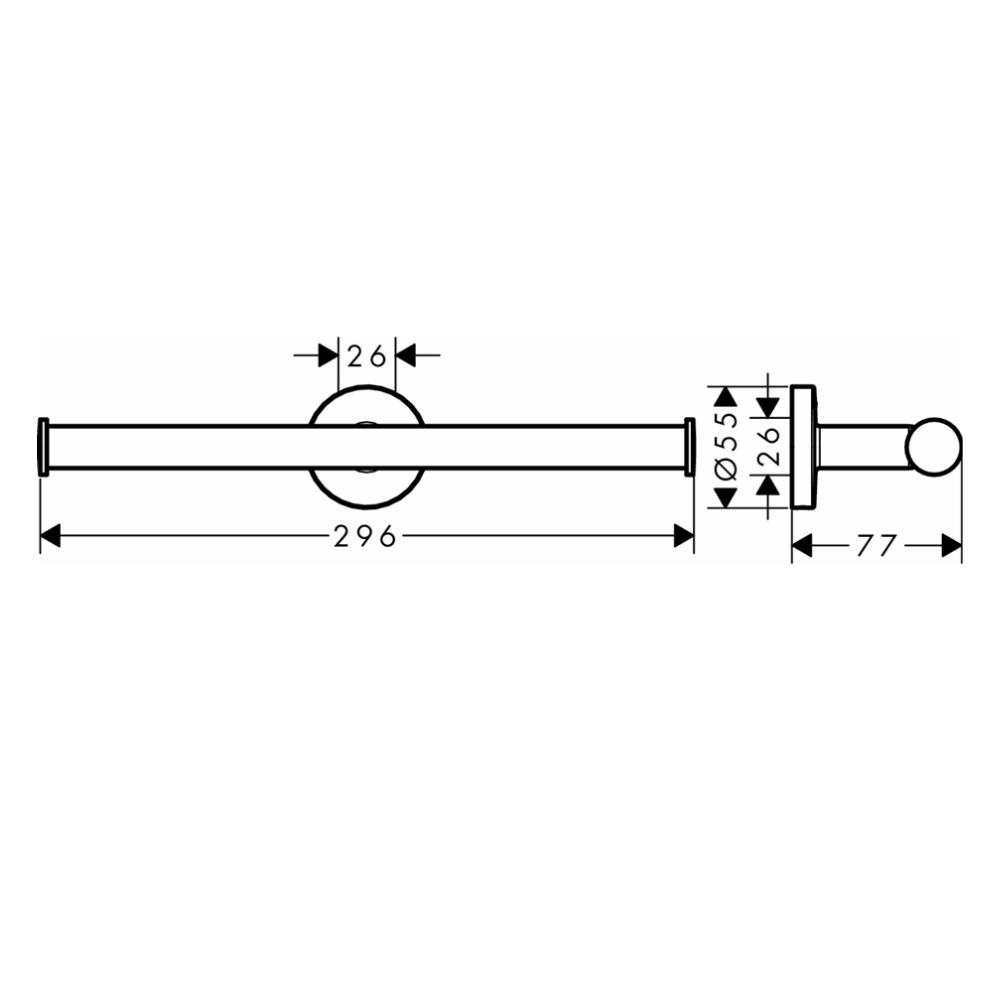 Lô giấy vệ sinh đôi Hansgrohe 41717000 Logis Universal