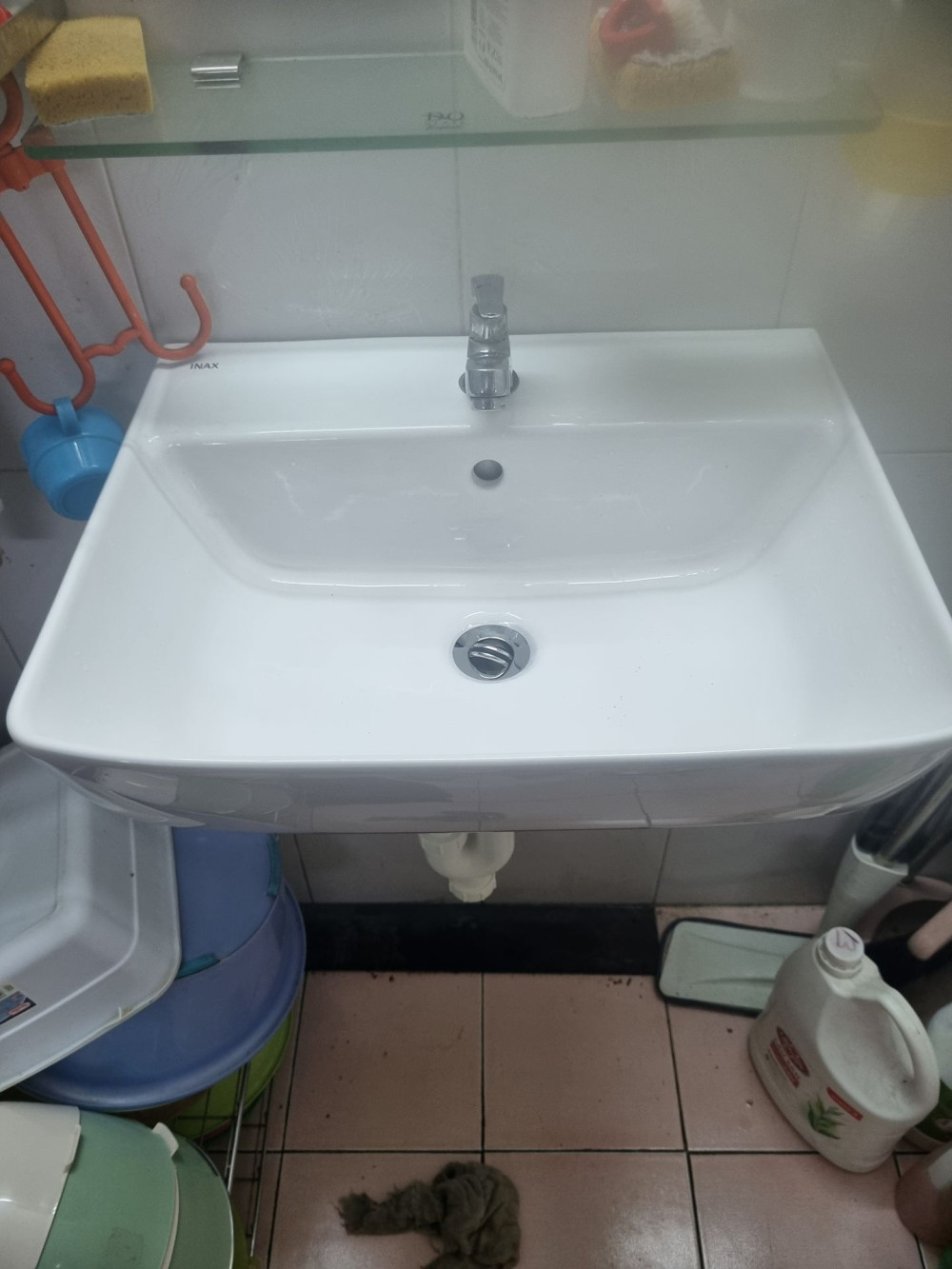 Chậu rửa lavabo treo tường INAX L-312V (L312V) (L-312VFC) - 6