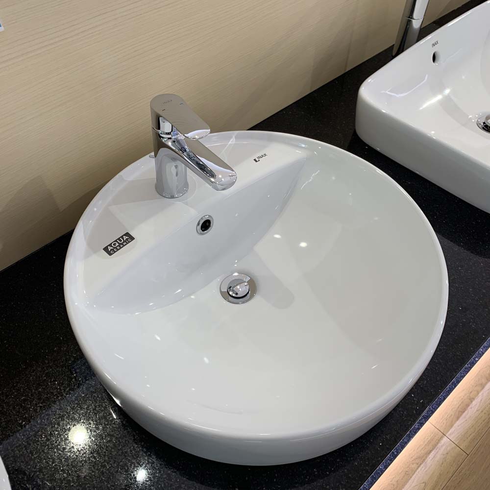 Chậu rửa lavabo đặt bàn INAX AL-294V (AL294V) (AL-294VFC) men Aqua Ceramic - 2