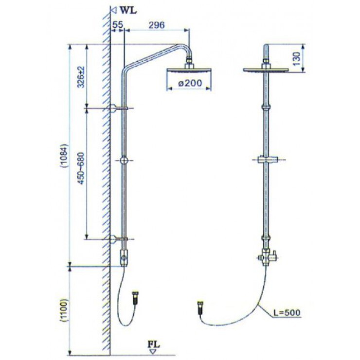 Sen cây tắm đứng tách rời INAX BFV-CL1 (BFVCL1)