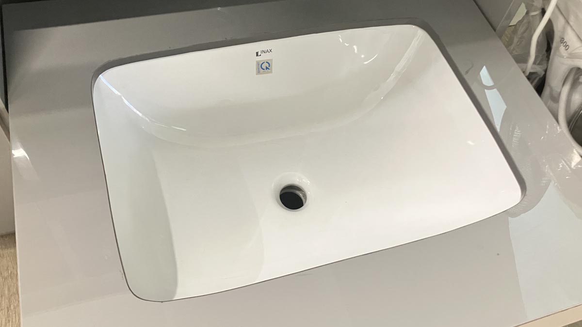 Chậu rửa mặt lavabo âm bàn INAX L-2298V/BW1 - 4