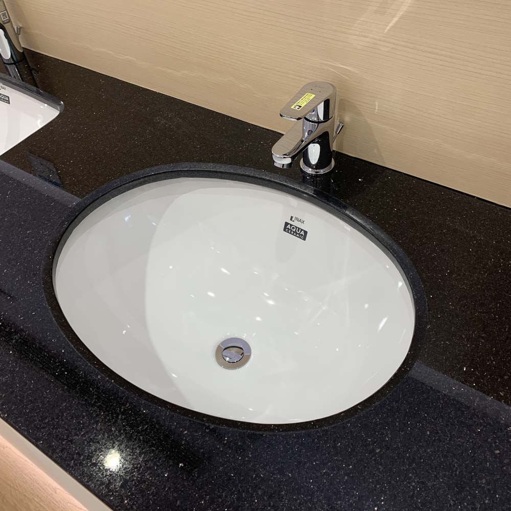 Chậu rửa mặt lavabo âm bàn INAX AL-2293V/BW1 men Aqua Ceramic - 5