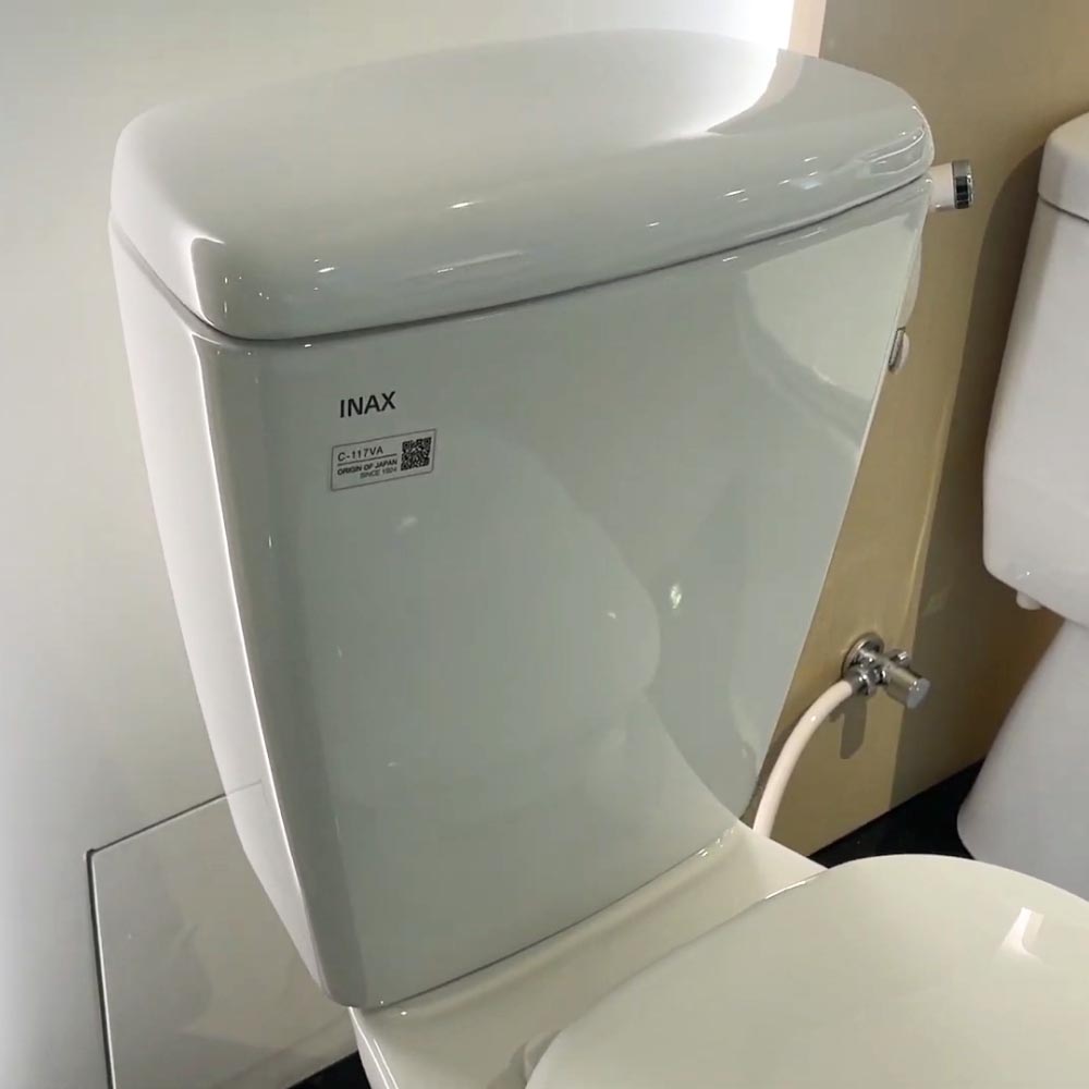 Bồn cầu 2 khối INAX C-117VA (C117VA) xả gạt nắp thường - 4