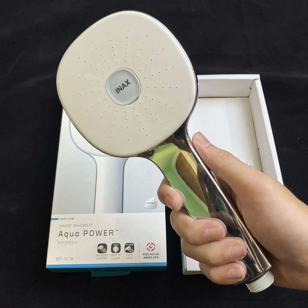 Tay sen tăng áp INAX BF-SC8 (BFSC8) (8C) màu trắng viền mạ Chrome - 9