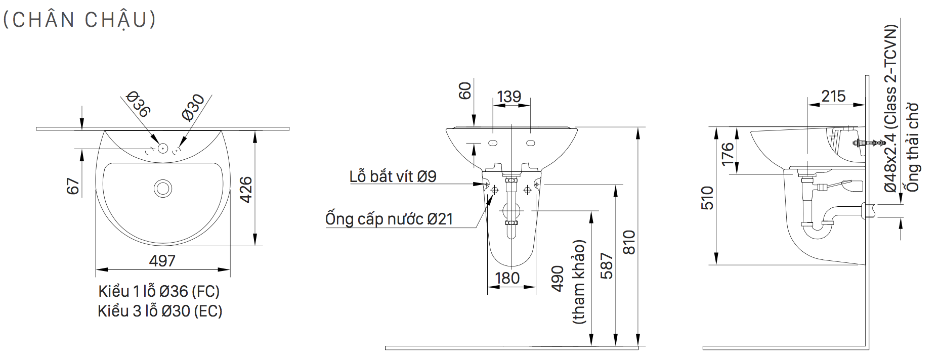Chậu rửa lavabo treo tường INAX L-285V (L285V) (L-285VFC) - 4