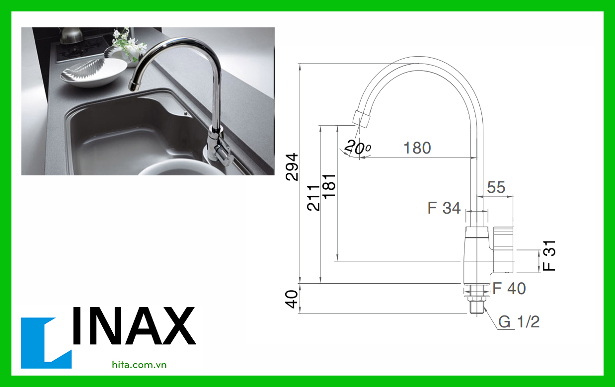 Vòi bếp INAX SFV-21 (SFV21) nước lạnh