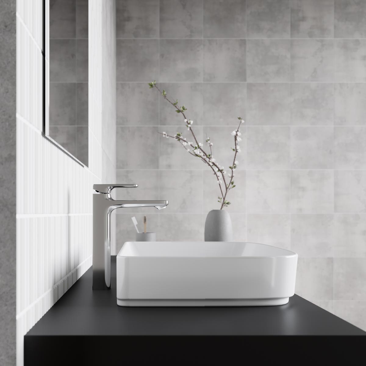 Vòi chậu lavabo nóng lạnh INAX LFV-632SH-2 (LFV632SH2) - 4