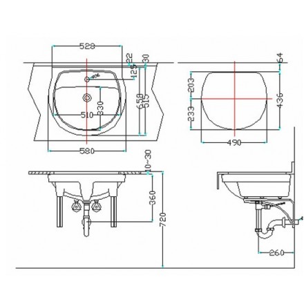 Chậu rửa mặt lavabo âm bàn INAX AL-2094V (AL2094V) (AL-2094VFC) men Aqua Ceramic