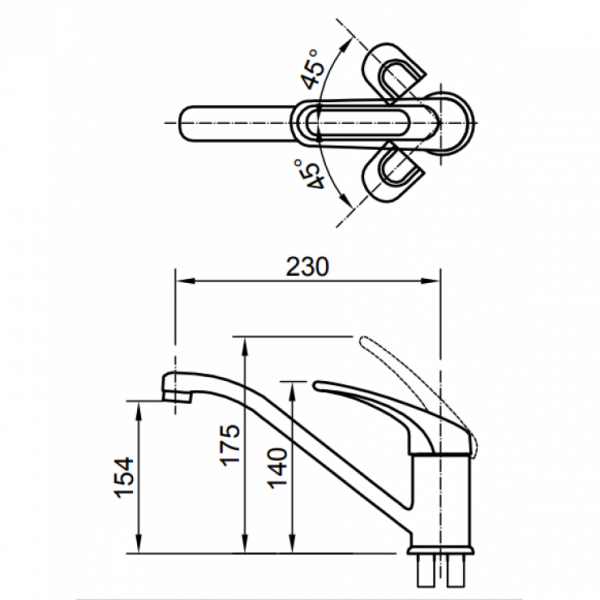 Vòi bếp nóng lạnh INAX SFV-112S (SFV112S) - 2
