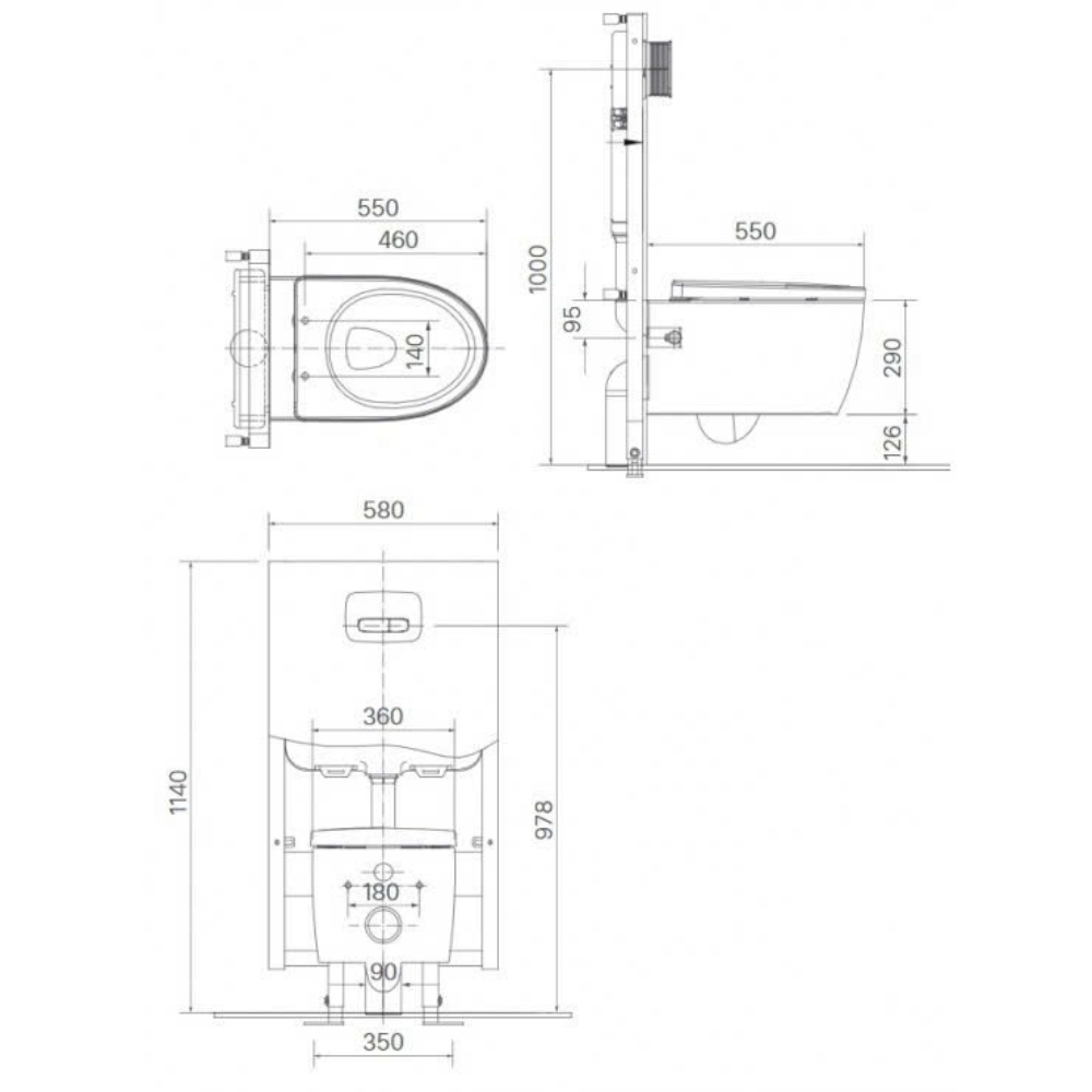 Bồn cầu treo tường INAX AC-952VN (AC952VN) nắp đóng êm - 26