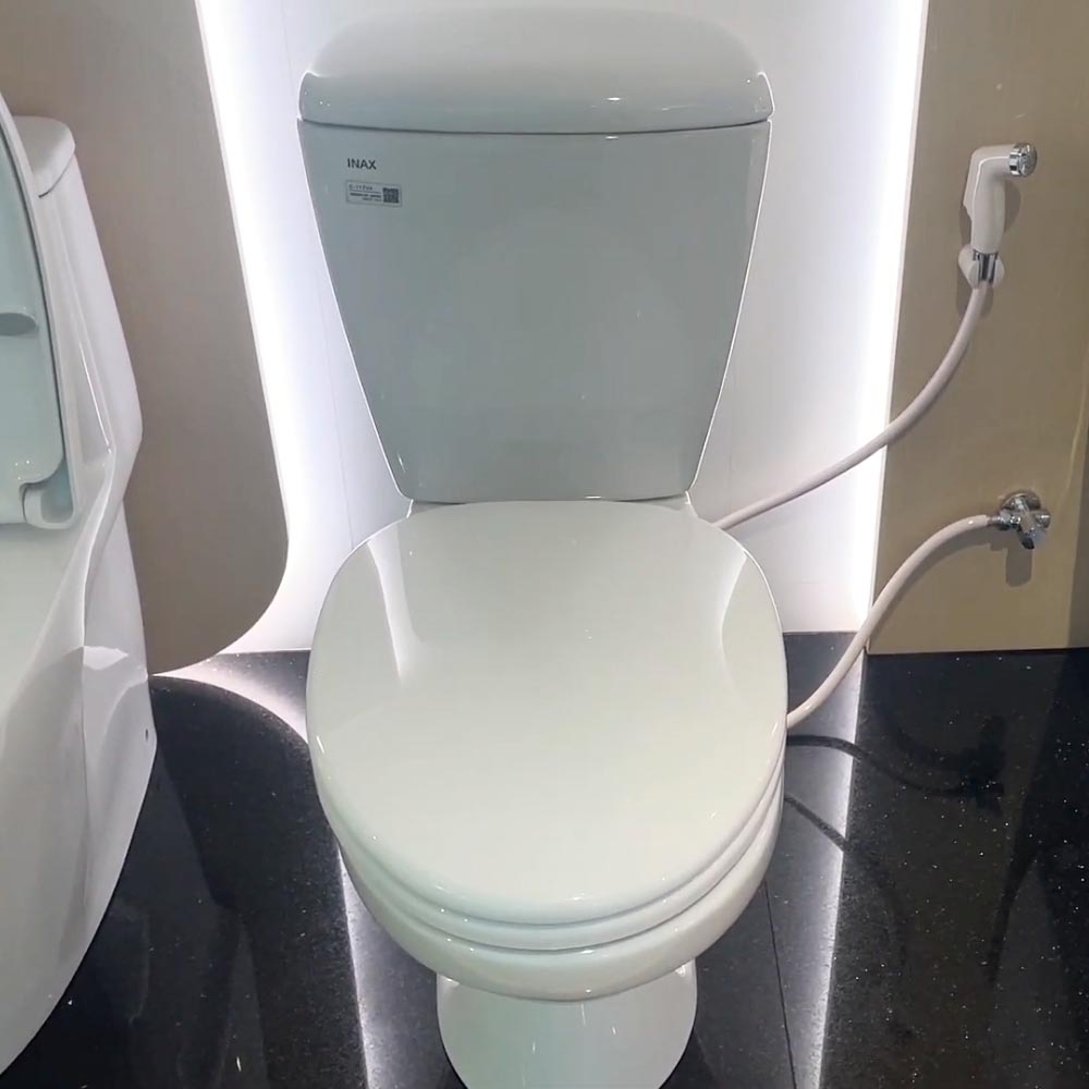Bồn cầu 2 khối INAX C-117VA (C117VA) xả gạt nắp thường - 3