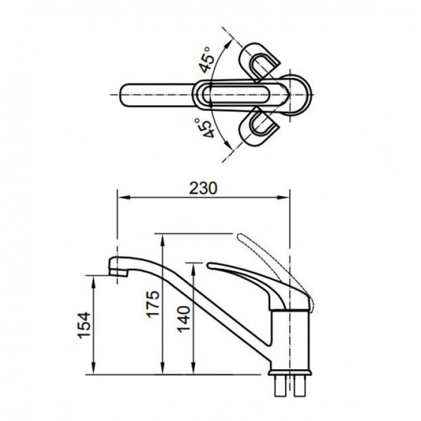 Vòi bếp nóng lạnh INAX SFV-212S (SFV212S) - 2