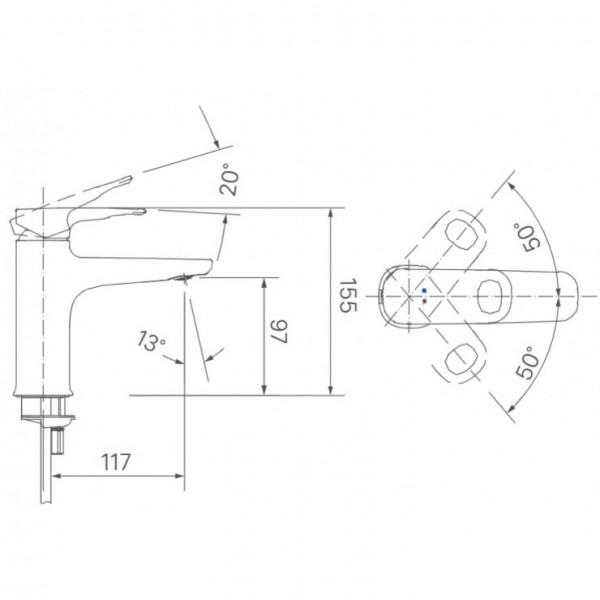 Vòi chậu lavabo nóng lạnh INAX LFV-652S (LFV652S) - 20
