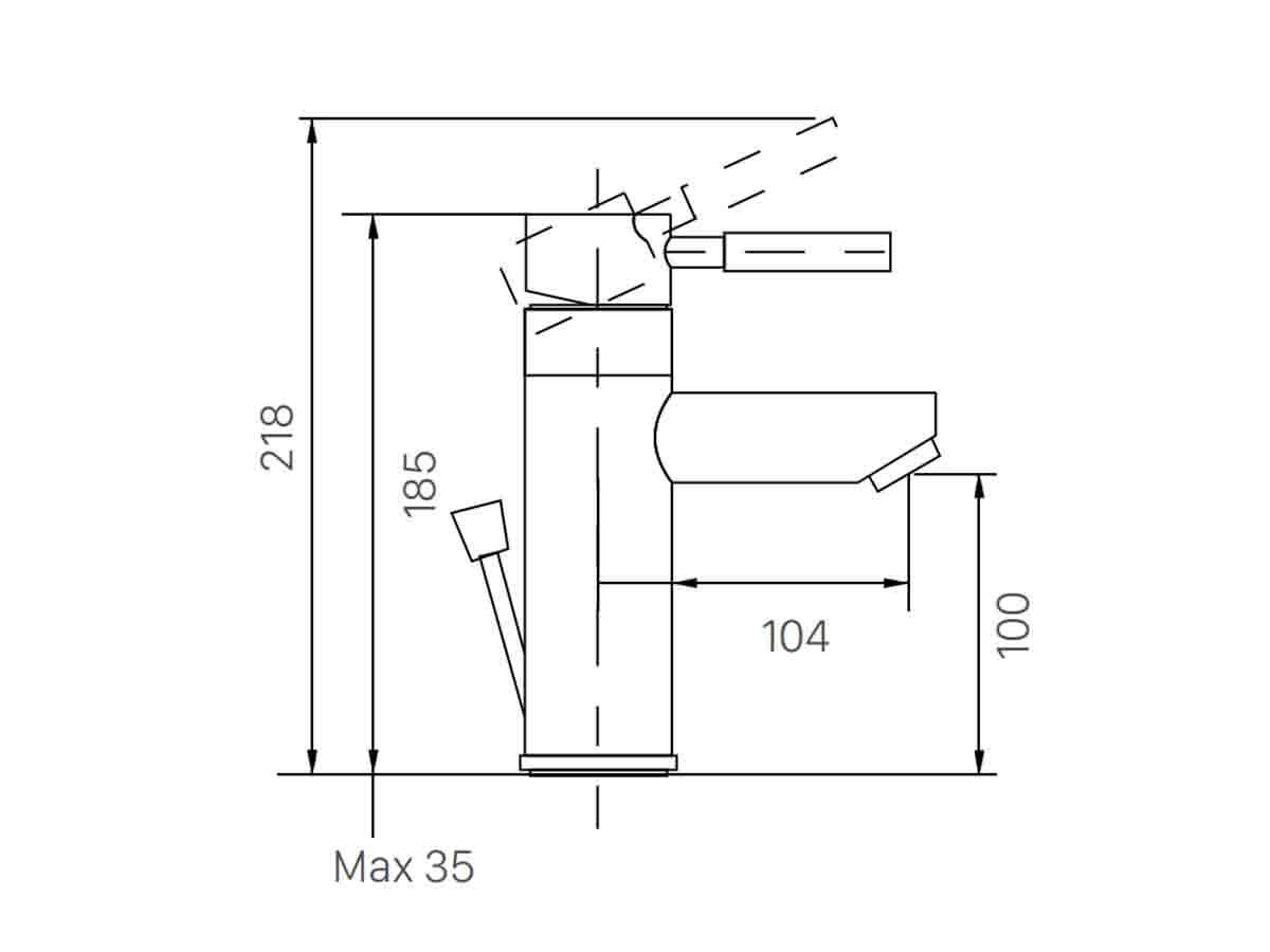 Vòi chậu lavabo nóng lạnh INAX LFV-8000S (LFV8000S)