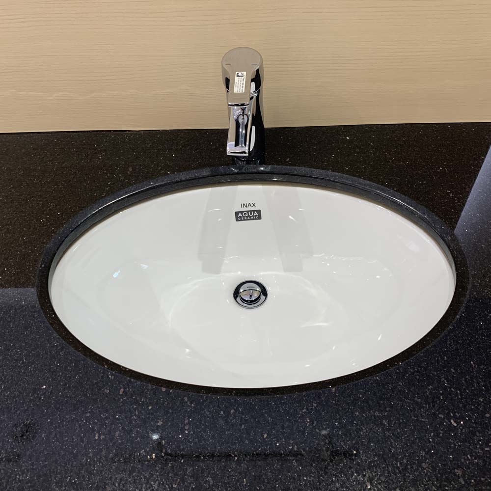 Chậu rửa mặt lavabo âm bàn INAX AL-2216V/BW1 men Aqua Ceramic - 6