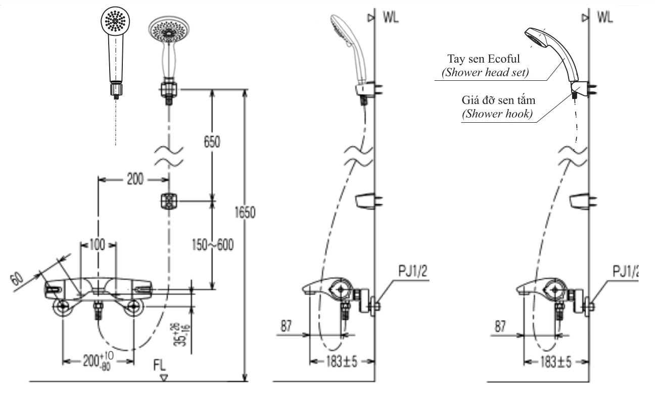 Sen tắm nhiệt độ INAX BFV-5103T-5C (BFV5103T5C)