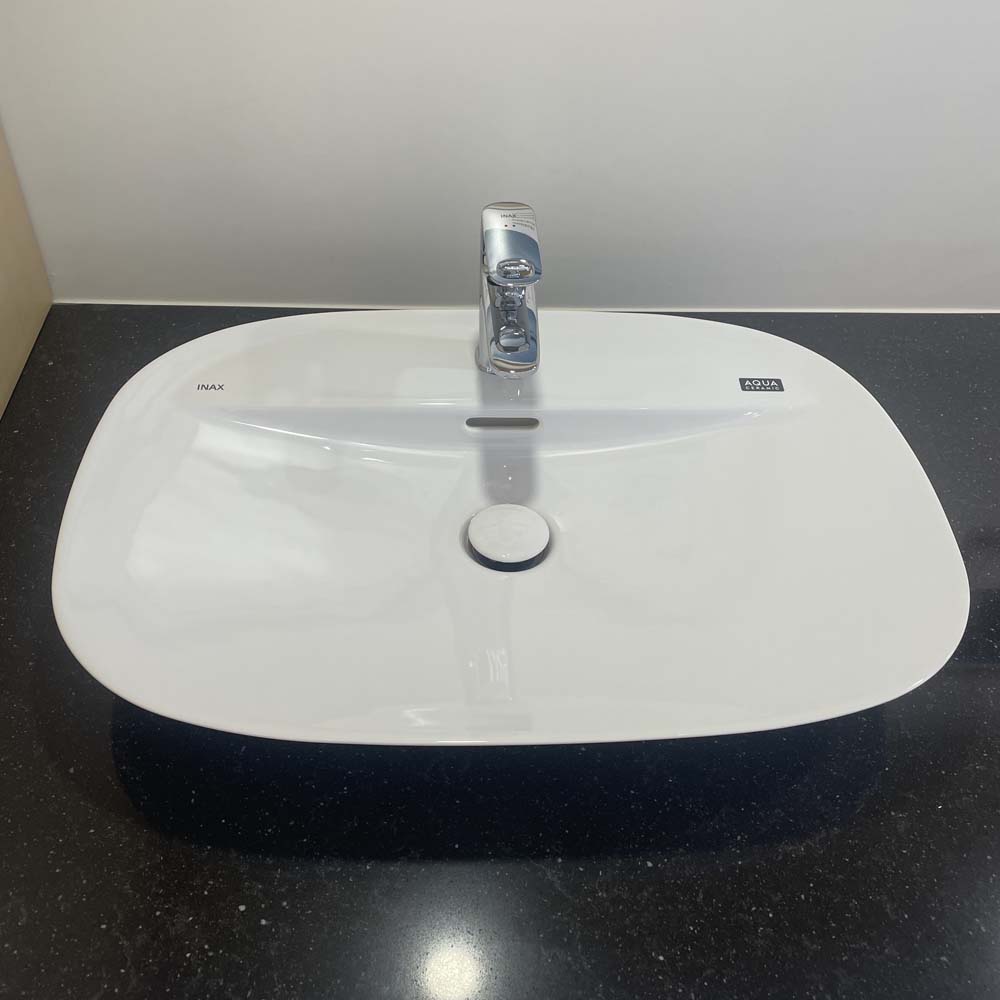 Chậu rửa lavabo đặt bàn INAX AL-S640V (ALS640V) (AL-S640VFC) men Aqua Ceramic - 7