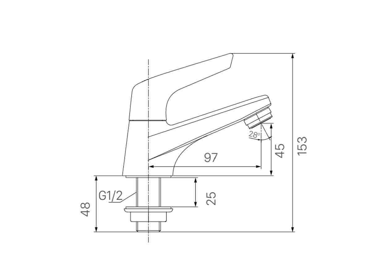 Vòi chậu lavabo lạnh INAX LFV-17P (LFV17P)