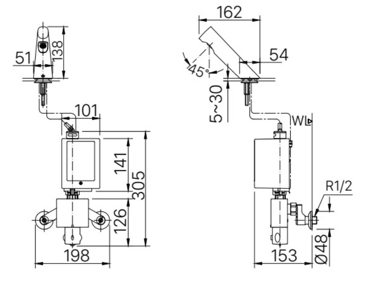 Vòi chậu cảm ứng INAX AMV-300 (AMV300)