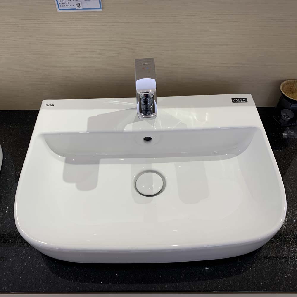Chậu rửa lavabo đặt bàn INAX AL-632V (AL632V) (AL-632VFC) men Aqua Ceramic - 3