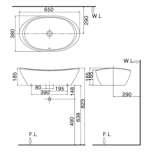 Chậu rửa lavabo đặt bàn INAX AL-465V (AL465V) men Aqua Ceramic