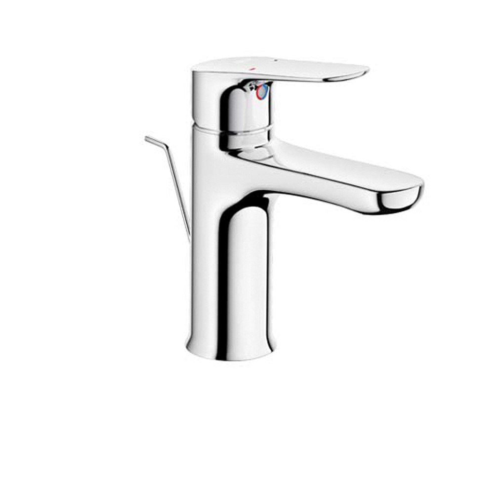 Vòi cổ thấp, 1 lỗ, xả ty
