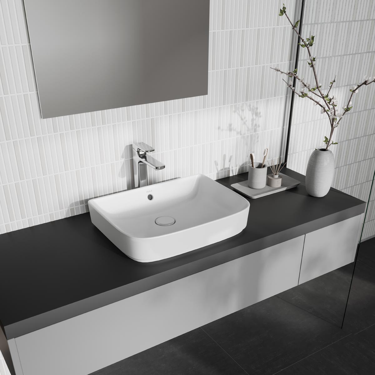 Vòi chậu lavabo nóng lạnh INAX LFV-632SH (LFV632SH) - 3