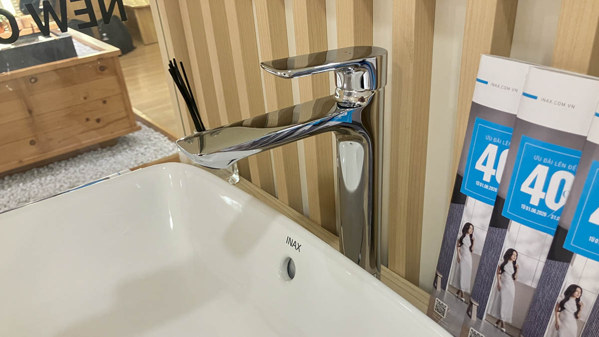Vòi chậu lavabo nóng lạnh INAX LFV-612SH-2 (LFV612SH2) - 6