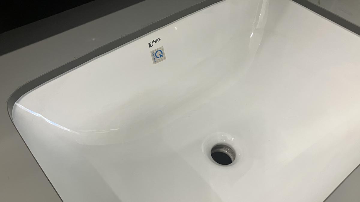 Chậu rửa mặt lavabo âm bàn INAX L-2298V/BW1 - 6