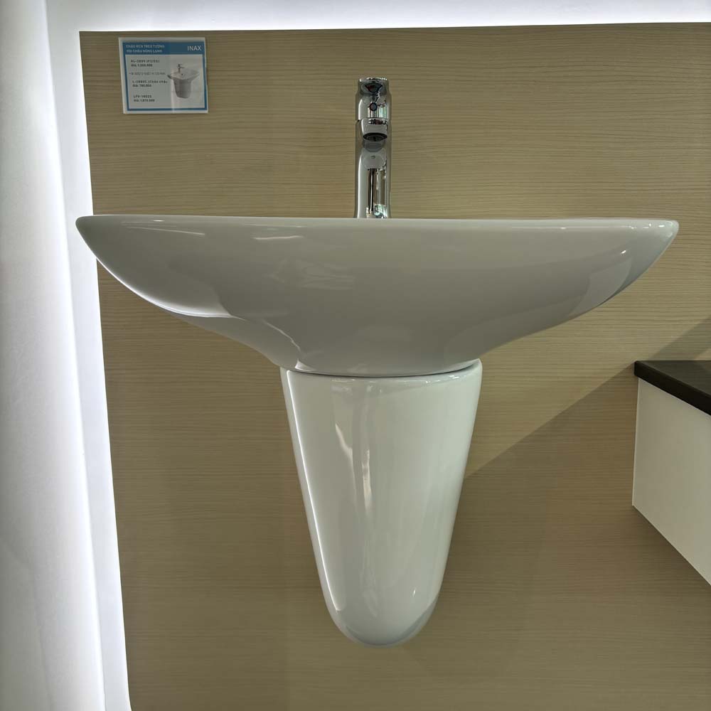 Chậu rửa lavabo treo tường INAX AL-289V (AL289V) (AL-289VFC) men Aqua Ceramic - 4