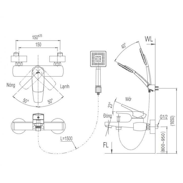 Sen tắm nóng lạnh INAX BFV-5003S (BFV5003S)