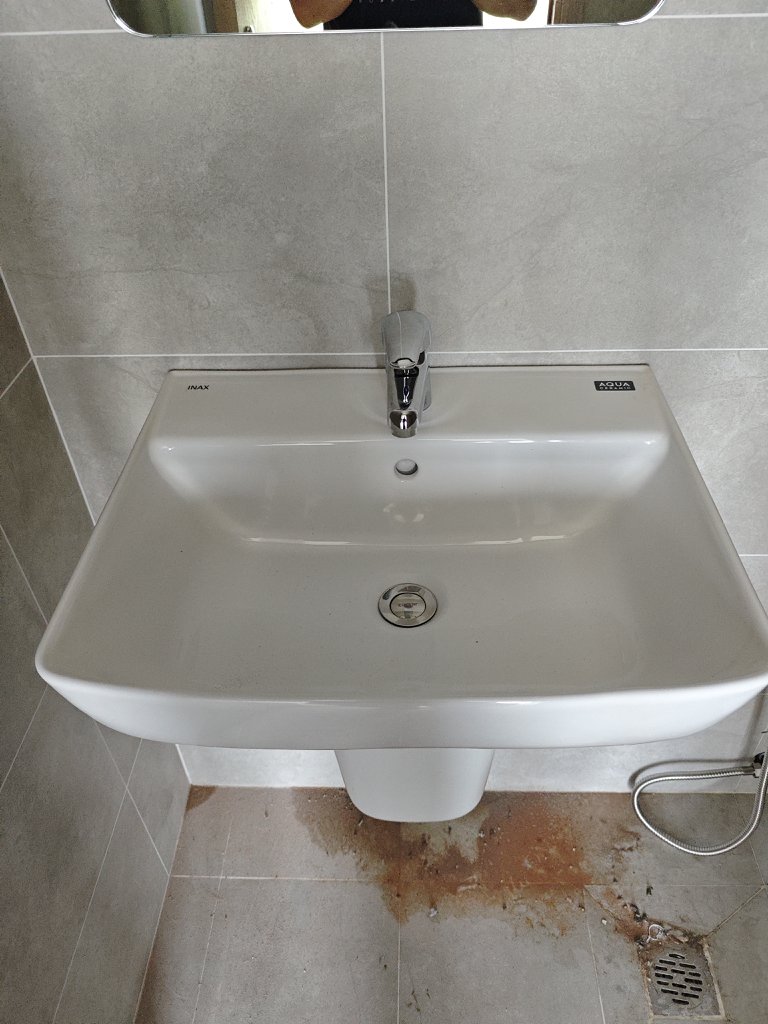 Chậu rửa lavabo treo tường INAX AL-312V (AL312V) (AL-312VFC) men Aqua Ceramic - 14