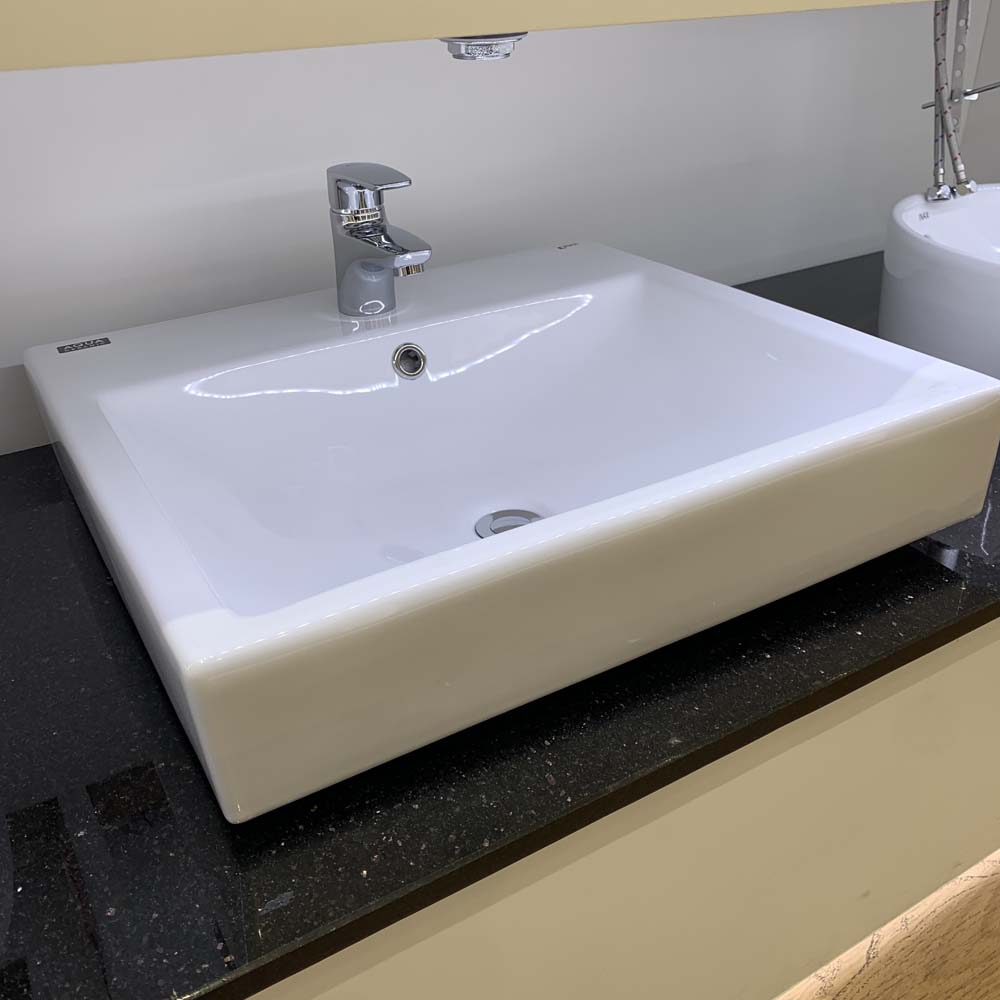 Chậu rửa lavabo đặt bàn INAX AL-536V (AL536V) (AL-536VFC) men Aqua Ceramic - 2
