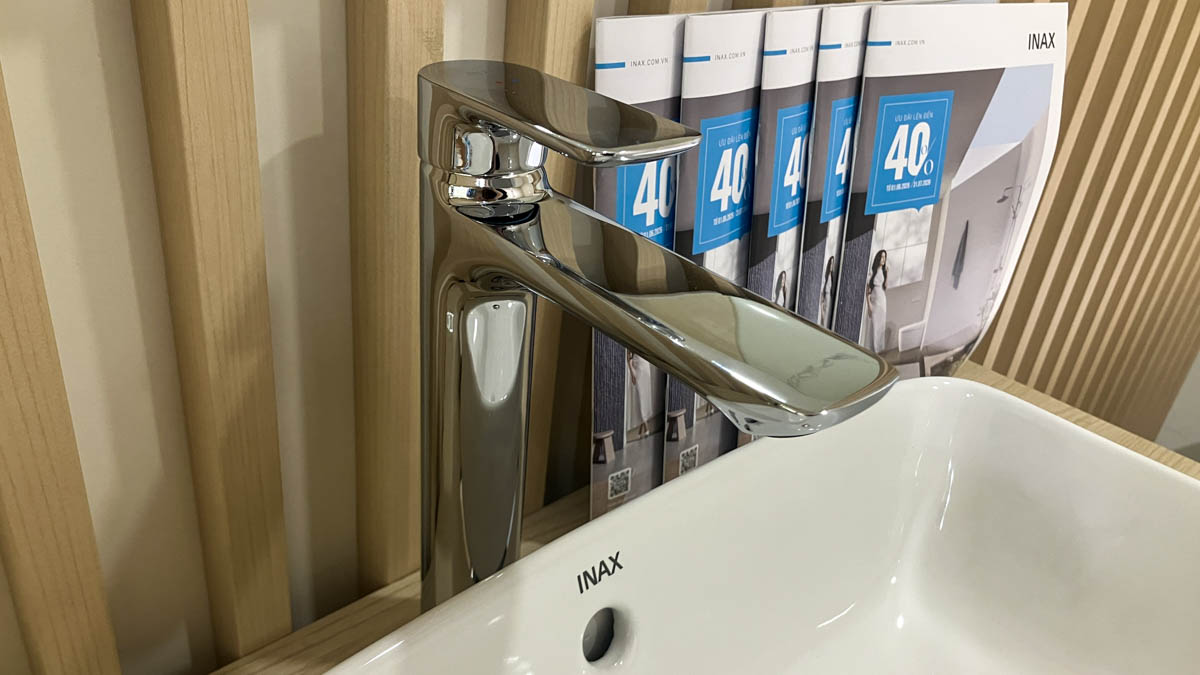 Vòi chậu lavabo nóng lạnh INAX LFV-612SH-2 (LFV612SH2) - 3