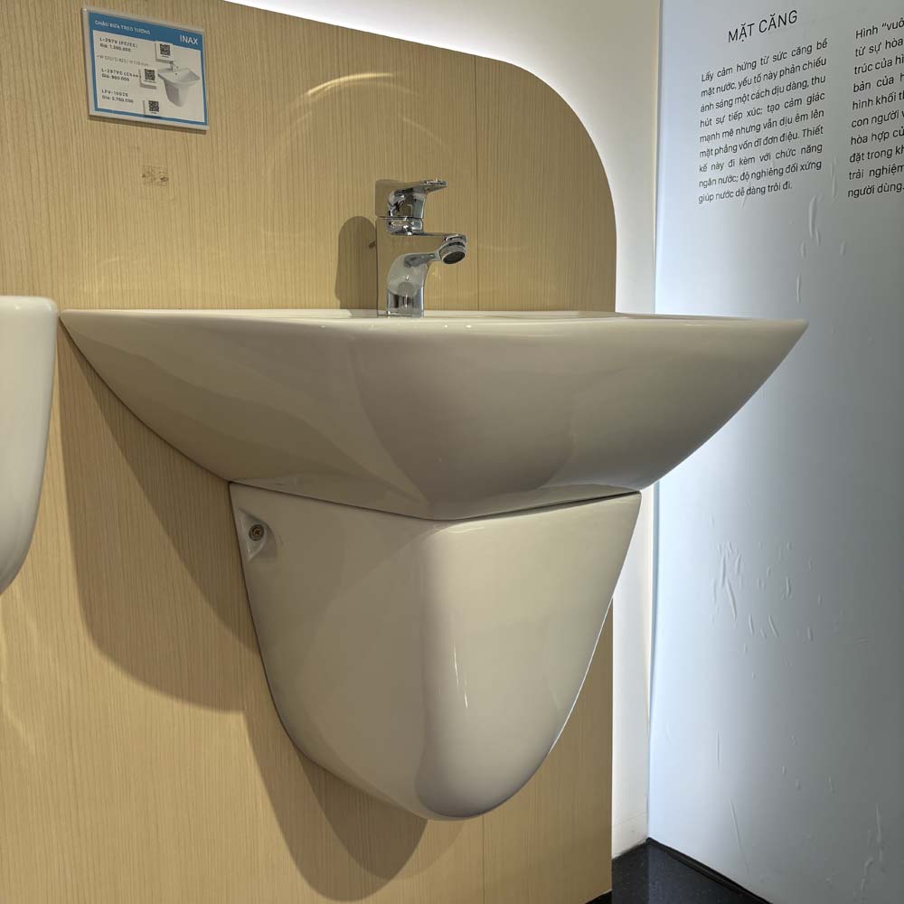 Chậu rửa lavabo treo tường INAX L-297V (L297V) (L-297VFC) - 2