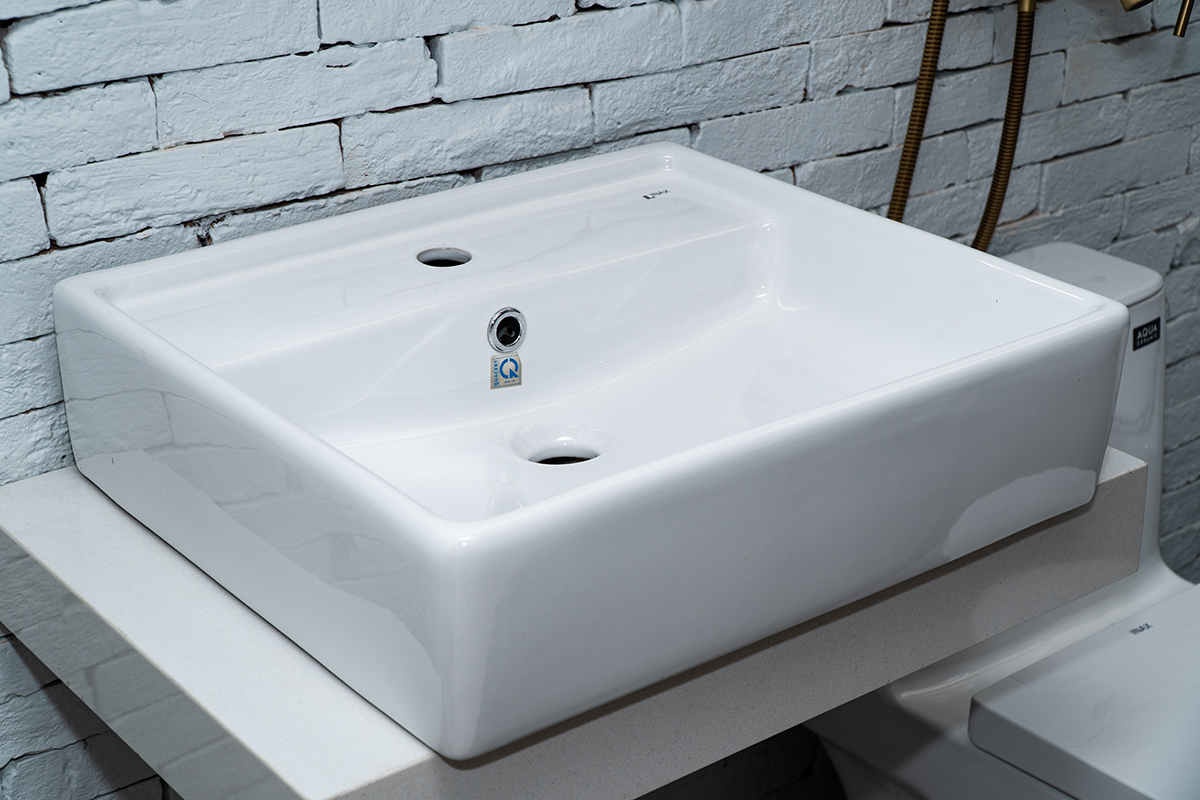 Chậu rửa lavabo đặt bàn INAX AL-293V (AL293V) (AL-293VFC) men Aqua Ceramic - 8