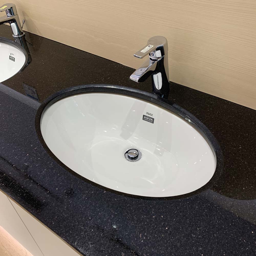 Chậu rửa mặt lavabo âm bàn INAX AL-2216V/BW1 men Aqua Ceramic - 4