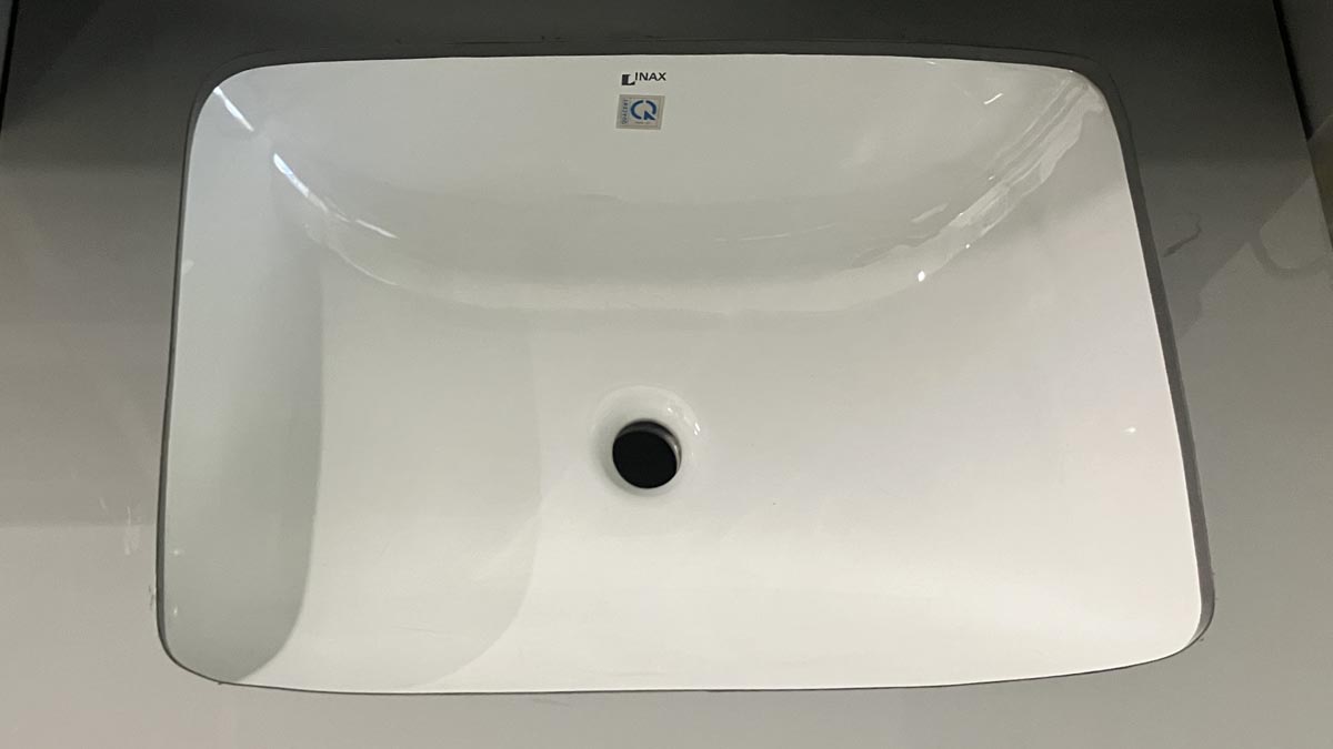 Chậu rửa mặt lavabo âm bàn INAX L-2298V/BW1 - 5