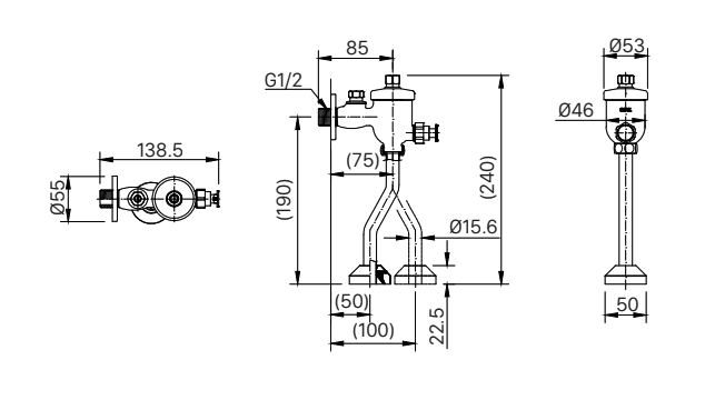 Van xả tiểu kiểu nhấn INAX UF-8V-0.5 (UF8V05) - 2