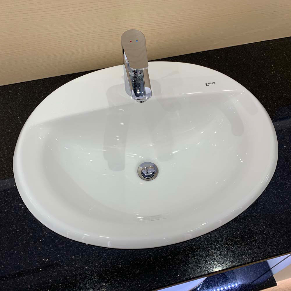 Chậu lavabo dương vành INAX L-2395V (L2395V) (L-2395VFC) - 4